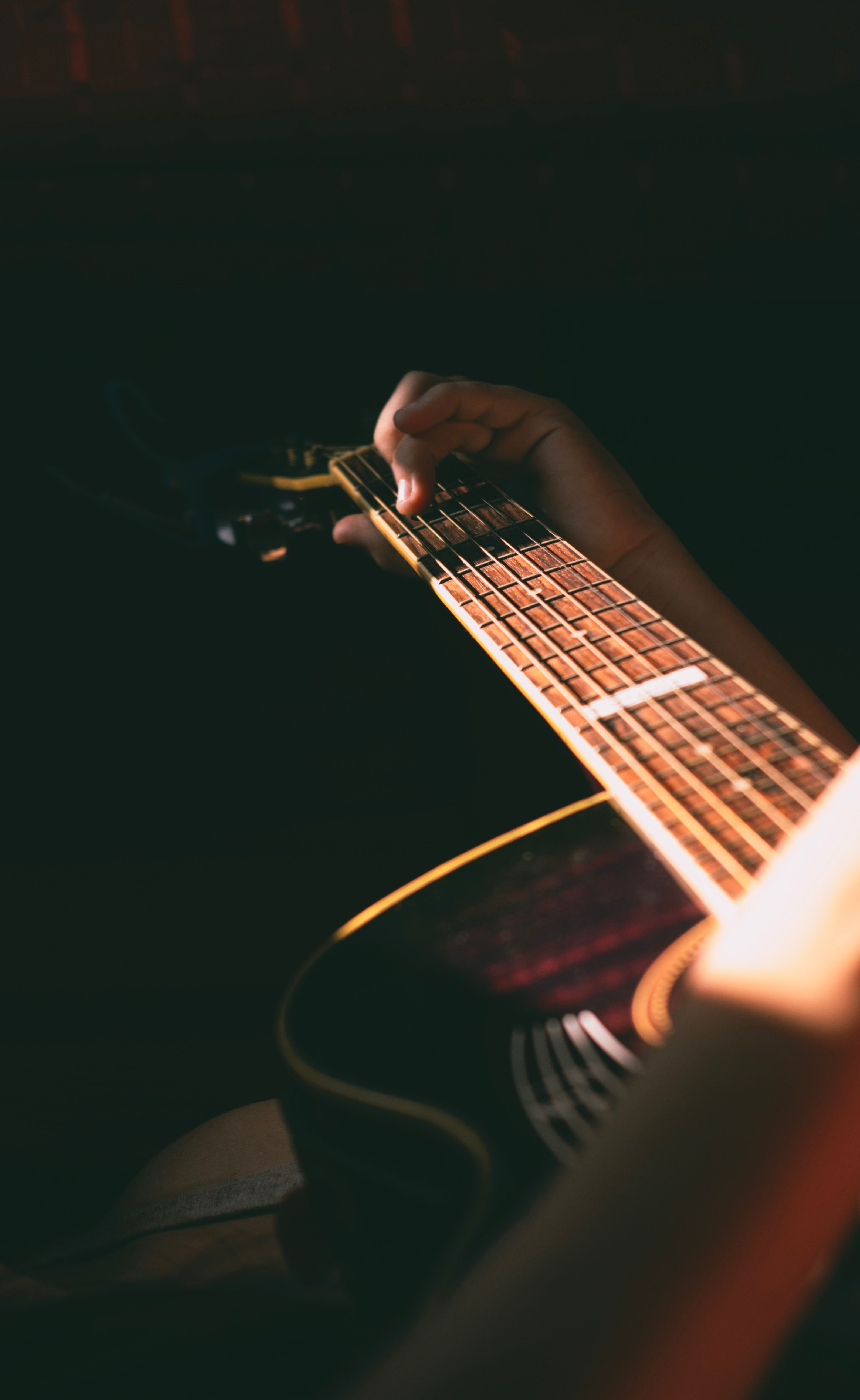 Playing guitar — creativity and music
